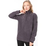 Ghassy Co. Ghassy Co Kadın Yarım Fermuarlı Sweatshirt - Füme