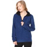Ghassy Co. Ghassy Co Kadın Yarım Fermuarlı Sweatshirt - İndigo