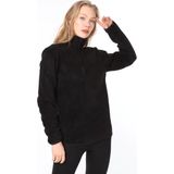Ghassy Co. Ghassy Co Kadın Yarım Fermuarlı Sweatshirt - Siyah