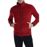 Ghassy Co. Ghassyco. Erkek Tam Fermuarlı Polar Ceket - Bordo - 2XL