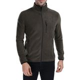 Ghassy Co. Ghassyco. Erkek Tam Fermuarlı Polar Ceket - Koyu Haki - 2XL