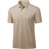 Ghassy Co. Golf Bej Dry Fit Classic Tenis Casual Polo Yaka Erkek T-shirt