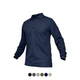 Ghassy Co. Jersey Lacivert Golf Polo Gömlek Pike Performans Taktik Askeri Uzun Kollu Erkek T-shirt