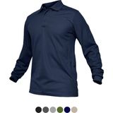 Ghassy Co. Jersey Lacivert Golf Polo Gömlek Pike Performans Taktik Askeri Uzun Kollu Erkek T-shirt