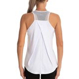Ghassy Co. Kadın Cross Üst Sırt File Detaylı Antrenman Yoga Spor Atlet Tank Tops 1783 BEYAZ S