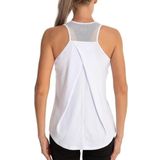 Ghassy Co. Kadın Cross Üst Sırt File Detaylı Antrenman Yoga Spor Atlet Tank Tops 1783 BEYAZ XXL