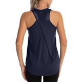 Ghassy Co. Kadın Cross Üst Sırt File Detaylı Antrenman Yoga Spor Atlet Tank Tops 1783 LACİVERT S