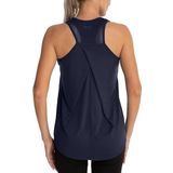 Ghassy Co. Kadın Cross Üst Sırt File Detaylı Antrenman Yoga Spor Atlet Tank Tops 1783 LACİVERT XXL