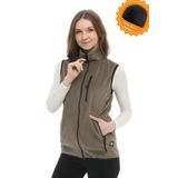 GHASSY CO. Kadın Haki Polar Çok Cepli Trekking Spor Yelek