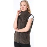 Ghassy Co. Kadın Polar Çok Cepli Trekking Spor Yelek Haki Renkli Outdoor Kullanım İçin Rahat - 2XL