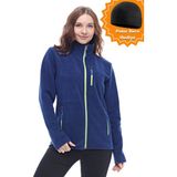 Ghassy Co. Kadın Pro Rüzgar Geçirmez 5 Cepli Tam Fermuarlı Outdoor Polar Ceket TMFR869866011 - 2XL - İndigo