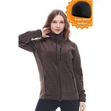 Ghassy Co. Kadın Pro Rüzgar Geçirmez 5 Cepli Tam Fermuarlı Outdoor Polar Ceket TMFR869866011 - 2XL - Koyu Haki
