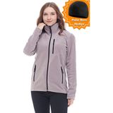 Ghassy Co. Kadın Pro Rüzgar Geçirmez 5 Cepli Tam Fermuarlı Outdoor Polar Ceket TMFR869866011 - Koyu Gri