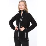 Ghassy Co. Kadın Pro Rüzgar Geçirmez 5 Cepli Tam Fermuarlı Outdoor Polar Ceket TMFR869866011 - Siyah - Kırmızı
