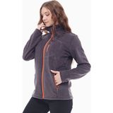 Ghassy Co. Kadın Pro Rüzgar Geçirmez 5 Cepli Tam Fermuarlı Outdoor Polar Ceket TMFR869866011 - XL - Füme