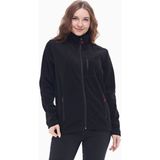 Ghassy Co. Kadın Pro Rüzgar Geçirmez 5 Cepli Tam Fermuarlı Outdoor Polar Ceket TMFR869866011 - XL - Siyah - Kırmızı