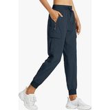 Ghassy Co. Kadın Quich Dry Hiking Athletic Joggers Doğa Yürüyüşü Günlük Pantolon - Lacivert