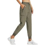 Ghassy Co. Kadın Quich Dry Hiking Athletic Joggers Doğa Yürüyüşü Günlük Pantolon - M - Haki