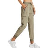 Ghassy Co. Kadın Quich Dry Hiking Athletic Joggers Doğa Yürüyüşü Günlük Pantolon - XL - Bej