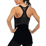 Ghassy Co. Kadın Racerback Sırt Açık Yarı Fileli Antrenman Yoga Koşu Spor Atlet Tank Tops 1780 SİYAH M