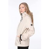 Ghassy Co.Kadın Rüzgarlık/Yağmurluk Omuz Detaylı Mevsimlik Taş Spor Ceket (TAŞ / XL)