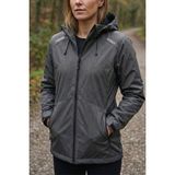 Ghassy Co.kadın Rüzgarlık/yağmurluk Omuz Detaylı Mevsimlik Taş Spor Ceket - XL - Füme