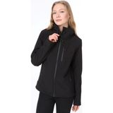Ghassy Co. Kadın Su Rüzgar Geçirmez Softshell Spor Mont - Siyah