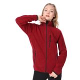 Ghassy Co Kadın Tam Fermuarlı Polar Ceket - BORDO S