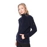 Ghassy Co Kadın Tam Fermuarlı Polar Ceket - LACİVERT XL