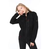 Ghassy Co Kadın Tam Fermuarlı Polar Ceket - SİYAH S