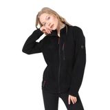 Ghassy Co Kadın Tam Fermuarlı Polar Ceket - SİYAH XXL