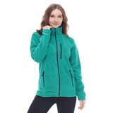 Ghassy Co. KADIN TAM FERMUARLI POLAR CEKET YEŞİL S