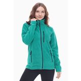Ghassy Co. KADIN TAM FERMUARLI POLAR CEKET YEŞİL XL