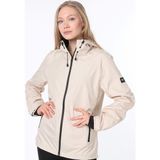 Ghassy Co. Kadın Yağmurluk Rüzgarlık Omuz Detaylı Mevsimlik Spor Ceket - XL - Taş