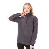Ghassy Co Kadın Yarım Fermuarlı Sweatshirt - FÜME(KOYU GRİ) S