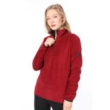 Ghassy Co Kadın Yarım Fermuarlı Sweatshirt - XL - Bordo