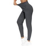 Ghassy Co.Kadın Yüksek Bel Yoga Koşu Egzersiz Joggers Hafif Eşofman Altı FÜME XL