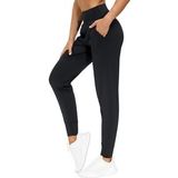 Ghassy Co.Kadın Yüksek Bel Yoga Koşu Egzersiz Joggers Hafif Eşofman Altı