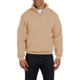 Ghassy Co. Silver Taba Dik Yaka Yarım Fermuarlı Erkek Sweatshirt