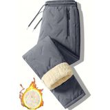 Ghassy Co. Unisex Çift Katman Ultra Termal Su ve Rüzgar Geçirmez Kayak Motorcu Içi Kürklü Pantolon - 2XL - Füme