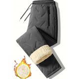 Ghassy Co. Unisex Çift Katman Ultra Termal Su ve Rüzgar Geçirmez Kayak Motorcu Içi Kürklü Pantolon - Siyah