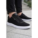 Ghattix 104 Erkek Günlük Keten Sneaker Ayakkabı - Siyah