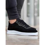Ghattix Erkek Keten Günlük Sneaker Ayakkabı - Siyah