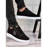 Ghattix Erkek Yazlık Günlük Keten Sneaker Ayakkabı - Siyah - Beyaz