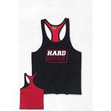 Ghedto Hard Core Sporcu Atleti Siyah Kırmızı Slimfit Kesim Fitness Tank Top Günlük Kullanım İçin Rahat