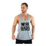 Ghedto Work Hard Gorilla Gym Fitness Tank Top Sporcu Atleti Gri