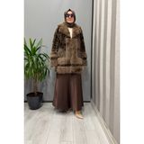 Ghisa Leopar Peluş Kaban Kahve 26KGSKBN6539 - Kahverengi - 1