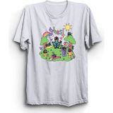 Ghost, Cartoon Type, Rock Metal Müzik Grubu Baskılı Unisex, Pamuk Tişört - Beyaz - 5XL