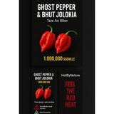 Ghost Pepper & Bhut Jolokia / 1 Milyon Scoville - Gerçek Taze Acı Biber - 2 Adet