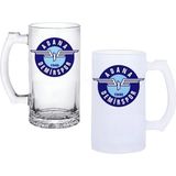 Ghostbastır Design Adana Demirspor Kulplu Bira Bardağı Buzlu Veya Şeffaf Seçenekli 001 - 500 ml